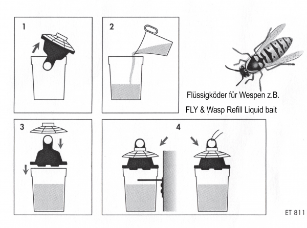 Wespenfalle Silva Country mit 250 ml Fly & Wasp Wespenfalle Silva Country mit 250 ml Fly & Wasp